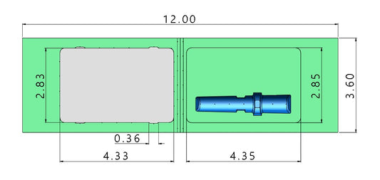 268VR (4.35" x 2.85" x 1 1/2") -Stock Clamshell