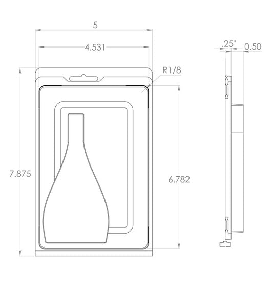 TL-1 (4.5" x 6.75" x 0.5") - blisterspack