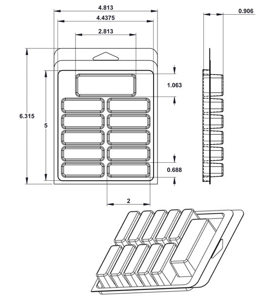 MC-1 (4.813" x 6.315" x 0.906") - blisterspack