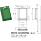 234 ( 2 1/2" x 2 1/2" x 3/4") -Stock Clamshell