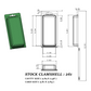 261   ( 2 1/2" x 5 5/8" x 1 1/4") -Stock Clamshell