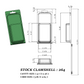 264 ( 2 1/2" x 3 4/4" x 1 1/4") -Stock Clamshell