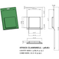 561K1 ( 3 7/8" x 3 5/8" x 1/2" ) -Stock Clamshell