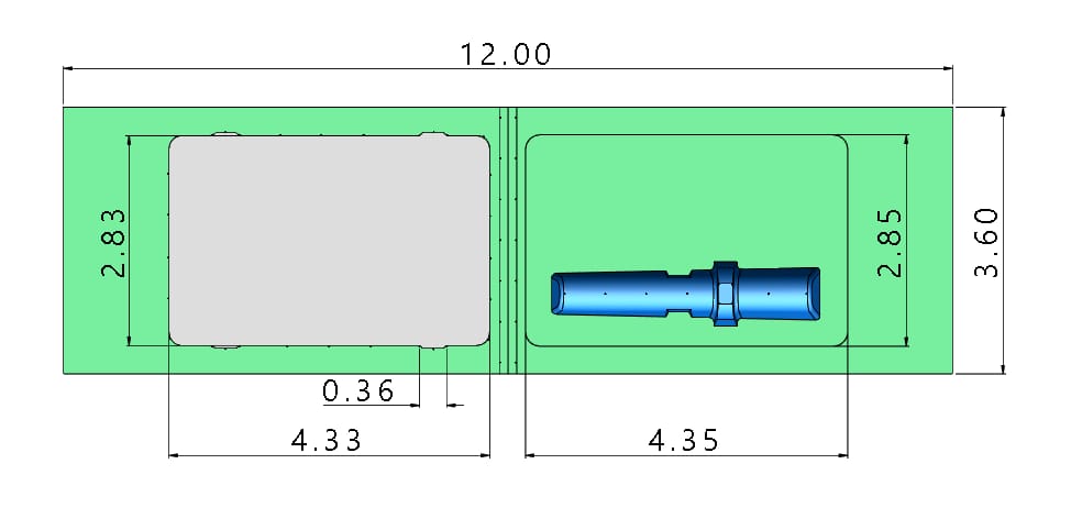 268VR (4.35" x 2.85" x 1 1/2") -Stock Clamshell